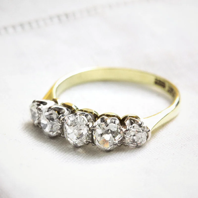 women’s classic engagement rings-Effervescent Vintage 1.80ct Hand Cut Diamond Ring