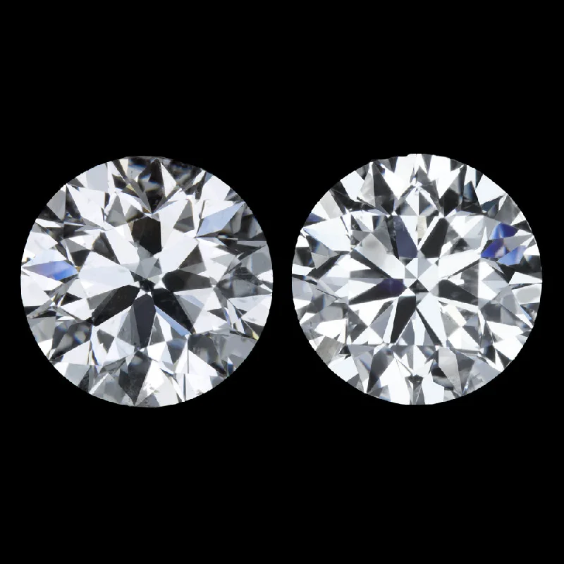 women’s wedding earrings-2ct GIA CERTIFIED DIAMOND STUD EARRINGS EXCELLENT ROUND CUT E SI2 NATURAL PAIR