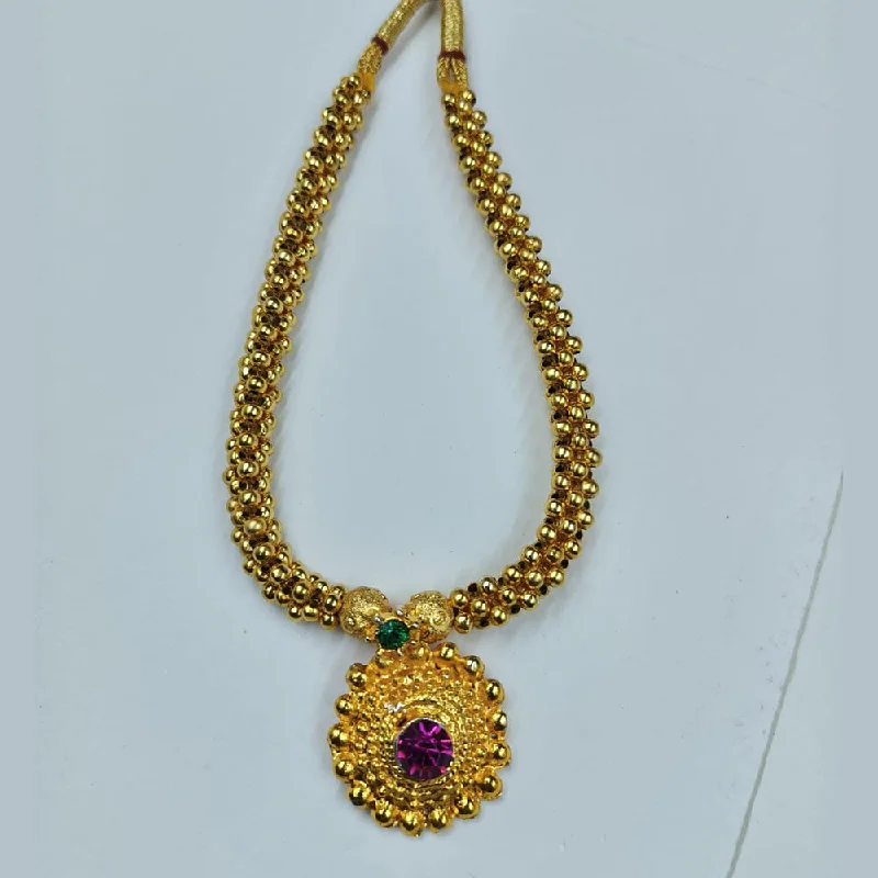 women’s layered gold necklaces-Manisha Jewellery Gold Plated Choker Necklace (Thushi)