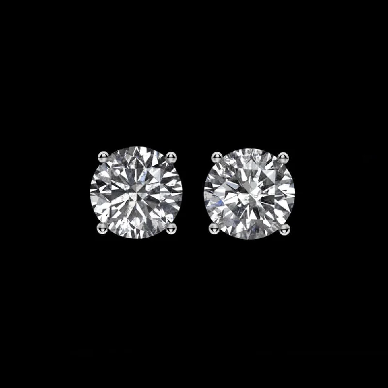 women’s stud earrings-0.79c D-E VERY GOOD CUT NATURAL DIAMOND STUD EARRINGS ROUND BRILLIANT PAIR 3/4ct