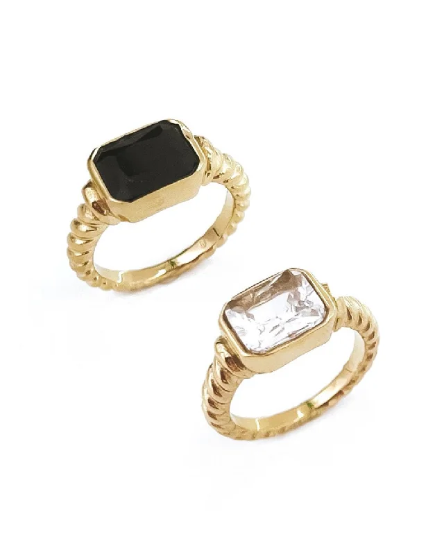 women’s diamond rings-Runa Stone Ring || Choose Color