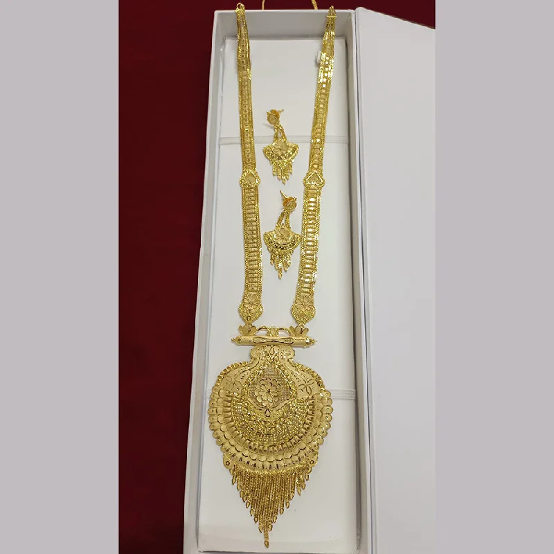 women’s diamond necklaces-Pari Art Jewellery Forming Long Necklace Set