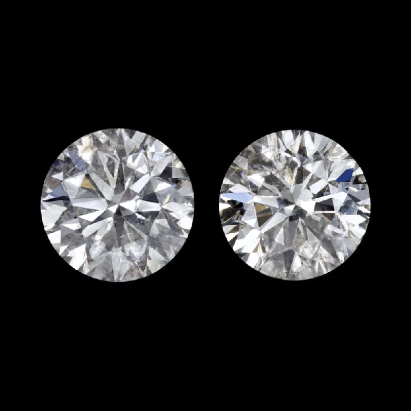 women’s gemstone earrings-0.79c G-H VG CUT NATURAL DIAMOND STUD EARRINGS ROUND BRILLIANT MATCHING PAIR 3/4