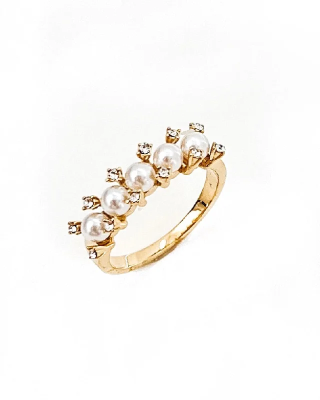 women’s wedding rings-Roro Pearl Ring