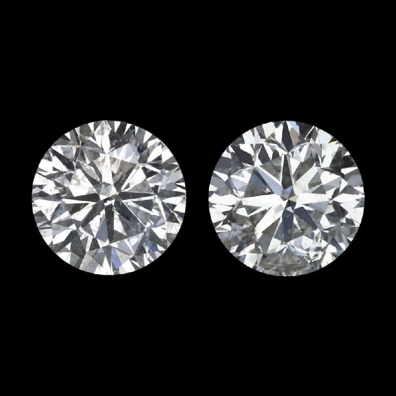 women’s silver ear cuffs-0.83ct G-H VERY GOOD CUT NATURAL DIAMOND STUD EARRINGS ROUND MATCHING PAIR 3/4ct