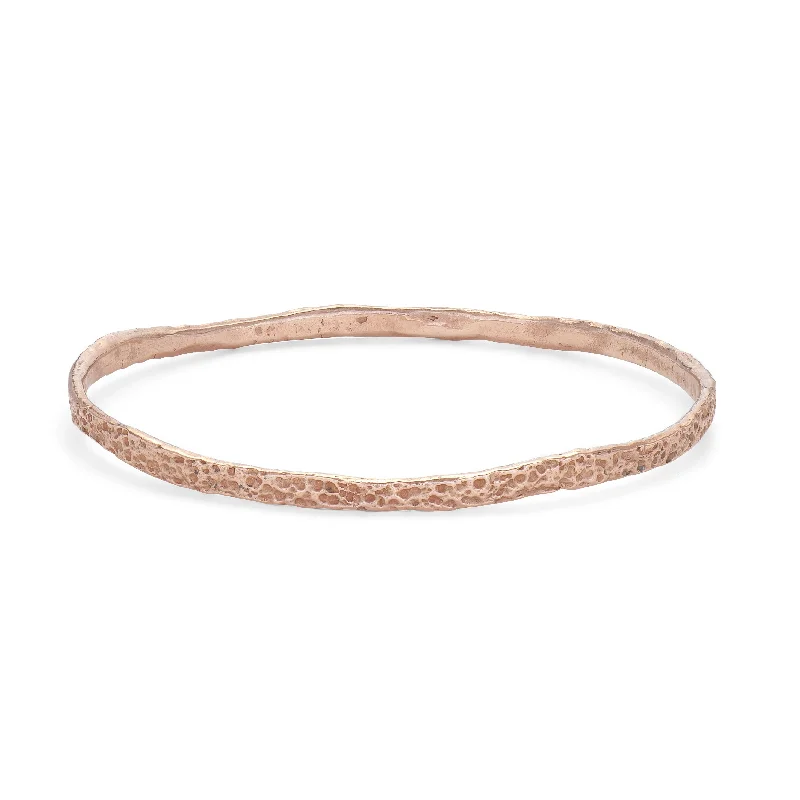 women’s boho bracelets-Urchin Bangle 9ct Rose Gold