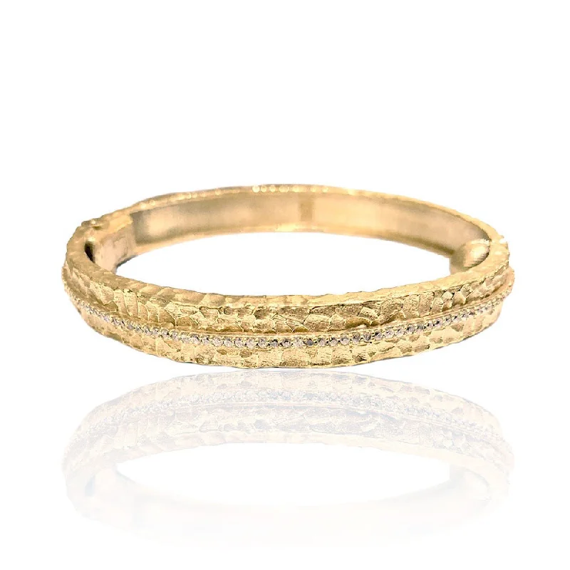 women’s layered bracelets-GOLD EGY CRYSTAL LINE BANGLE