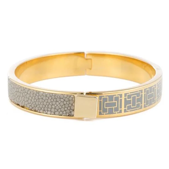 women’s classic bangles-Corfu Gold Gray