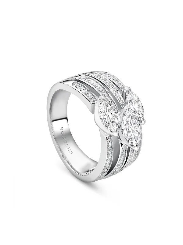 women’s modern solitaire engagement rings-The Boodles National Gallery Collection - Play of Light Diamond Ring