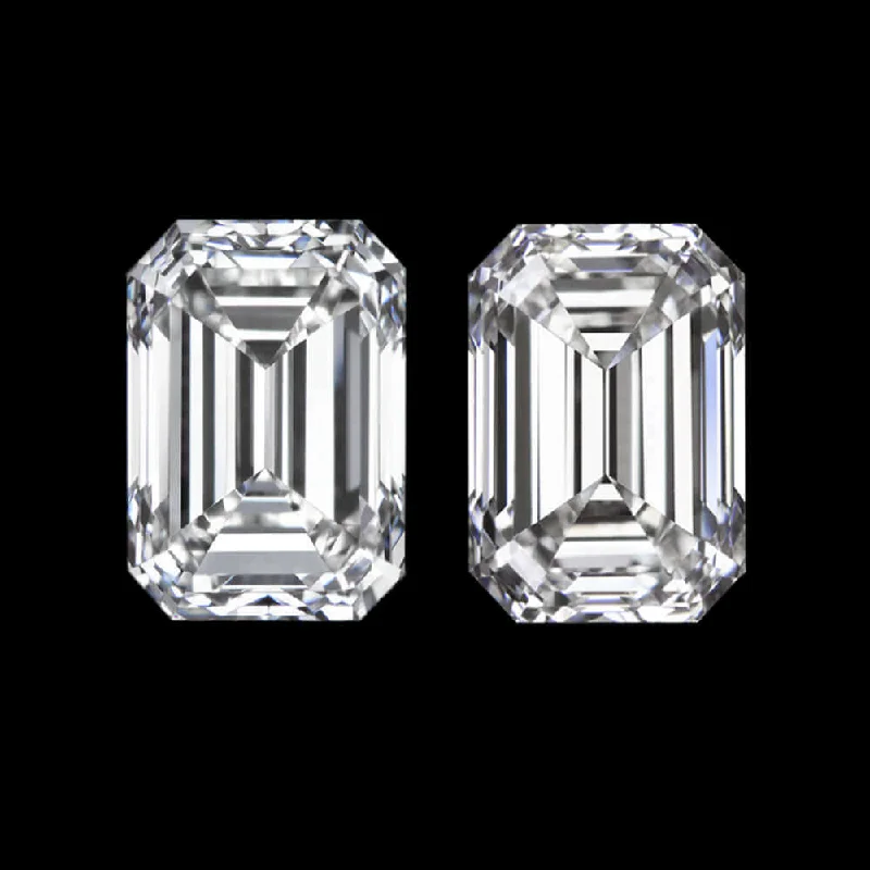 women’s chunky earrings-0.80ct DIAMOND STUD EARRINGS G VS2 EMERALD CUT PAIR LOOSE NATURAL MATCHING PAIR