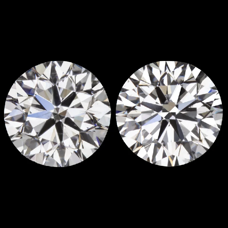 women’s crystal earrings-1ct GIA CERTIFIED DIAMOND STUD EARRINGS EXCELLENT ROUND CUT I SI2 NATURAL PAIR