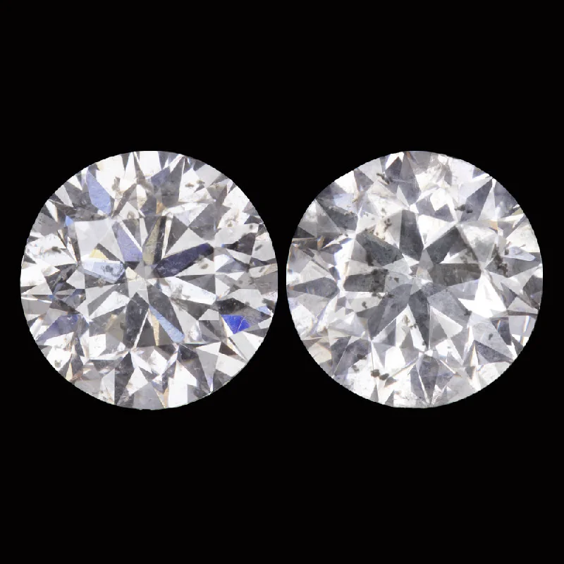 women’s gold dangle stud earrings-1.24ct DIAMOND STUD EARRINGS VERY GOOD CUT MATCHING PAIR ROUND BRILLIANT NATURAL