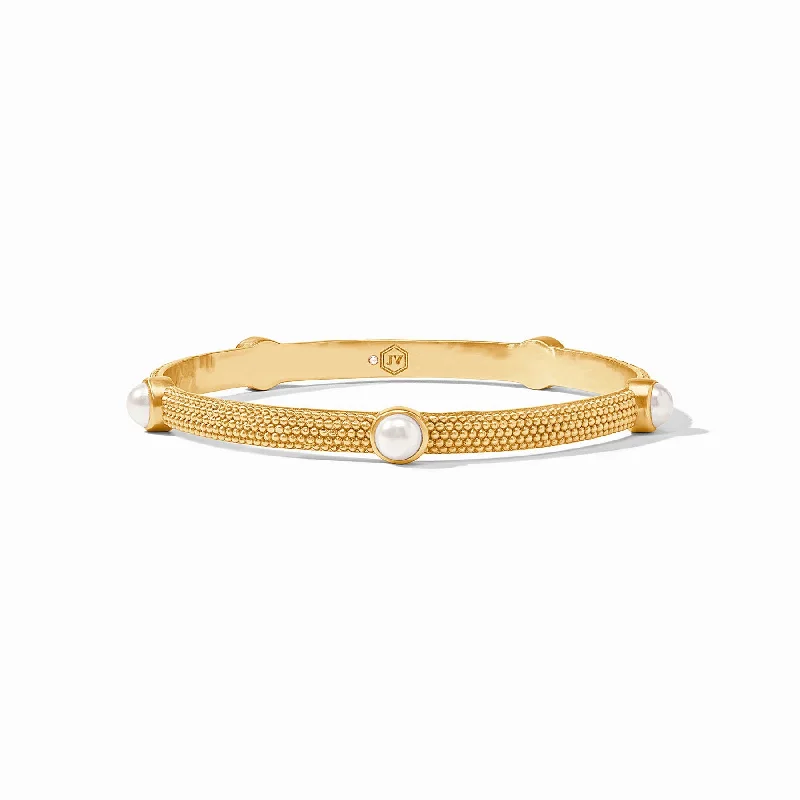 women’s designer bracelets-Cabochon Bangle