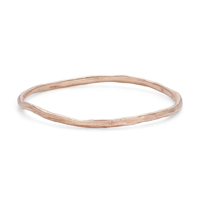 women’s cuff bangles-Rock Bangle 9ct Rose Gold