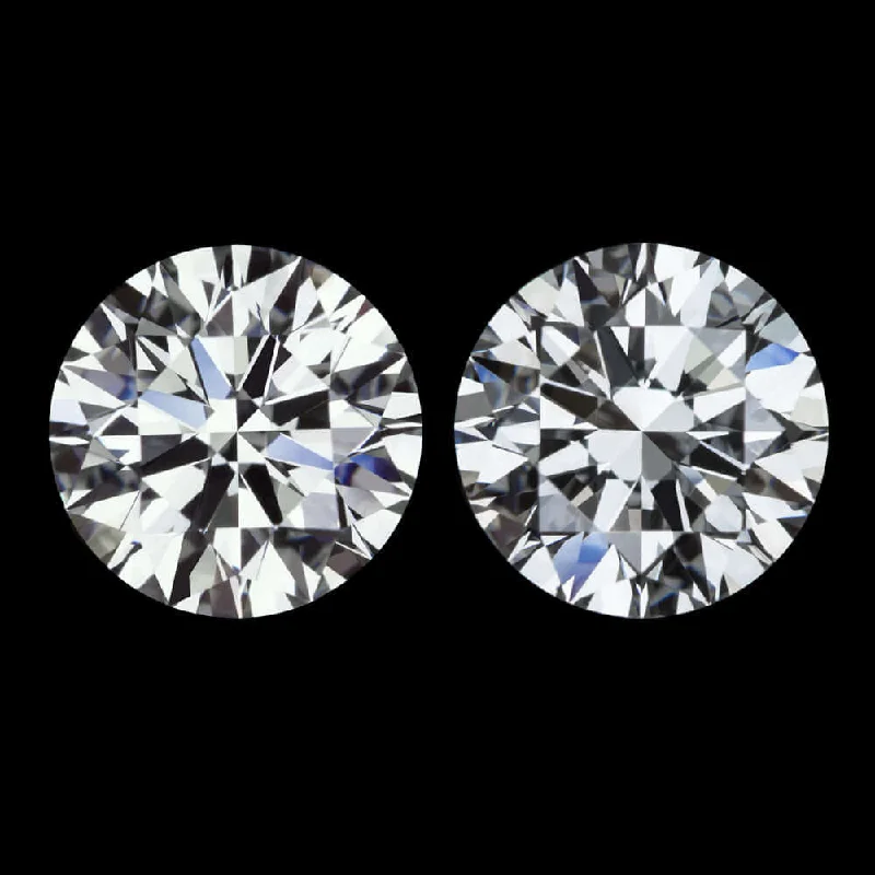 women’s diamond earrings-2ct LAB CREATED DIAMOND STUD EARRINGS H VS2-SI1 PAIR EXCELLENT CUT ROUND GROWN