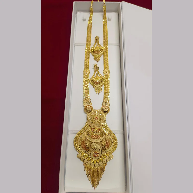 women’s luxury gold necklaces-Pari Art Jewellery Forming Long Necklace Set