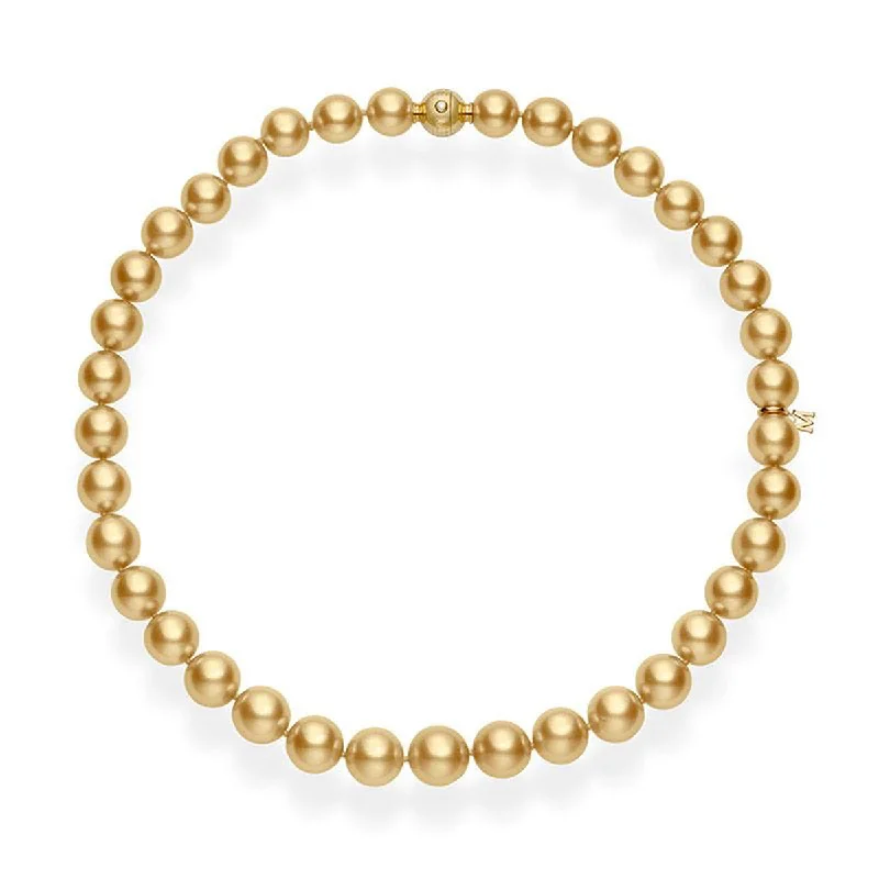 women’s luxury pendant necklaces-Golden South Sea Cultured Pearl Necklace