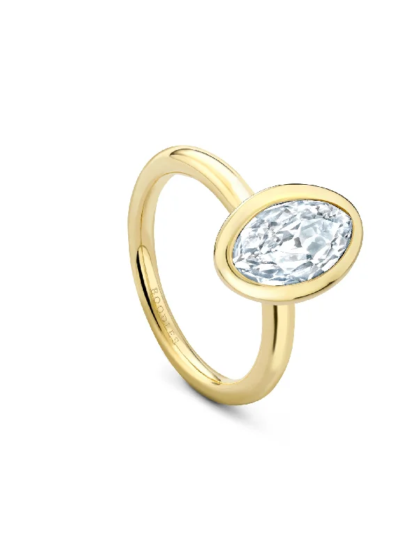 women’s luxury engagement rings-Florentine Marquise Yellow Gold Diamond Ring