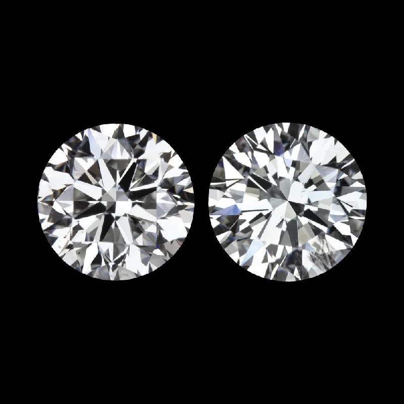 women’s heart-shaped earrings-1ct GIA CERTIFIED DIAMOND STUD EARRINGS EXCELLENT ROUND CUT F SI2 NATURAL PAIR