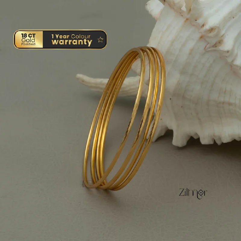 women’s cuff bangles-SG101531 - Gold Plated Thin Size Daily Wearable Bangles