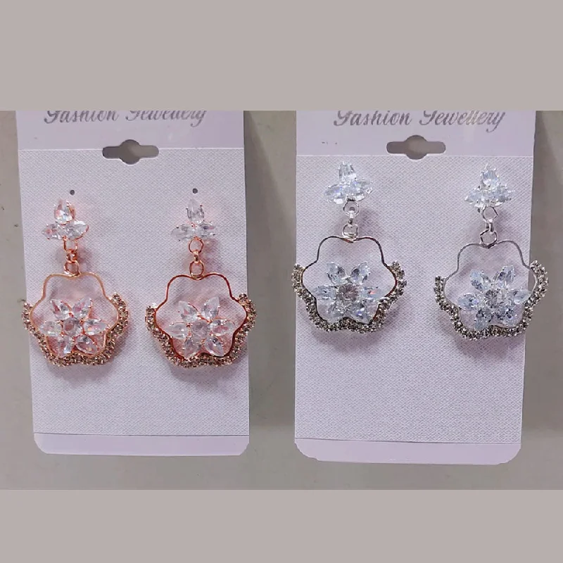 women’s drop earrings-Tip Top Jewellers Crystal And Austrian Stone Dangler Earrings