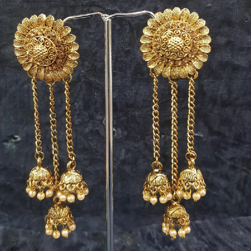 women’s evening earrings-Shreeji Gold Plated  Jhumki Earrings