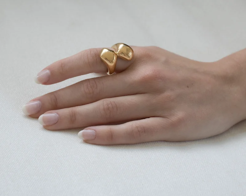 women’s vintage wedding rings-Lulu Double Ball Ring