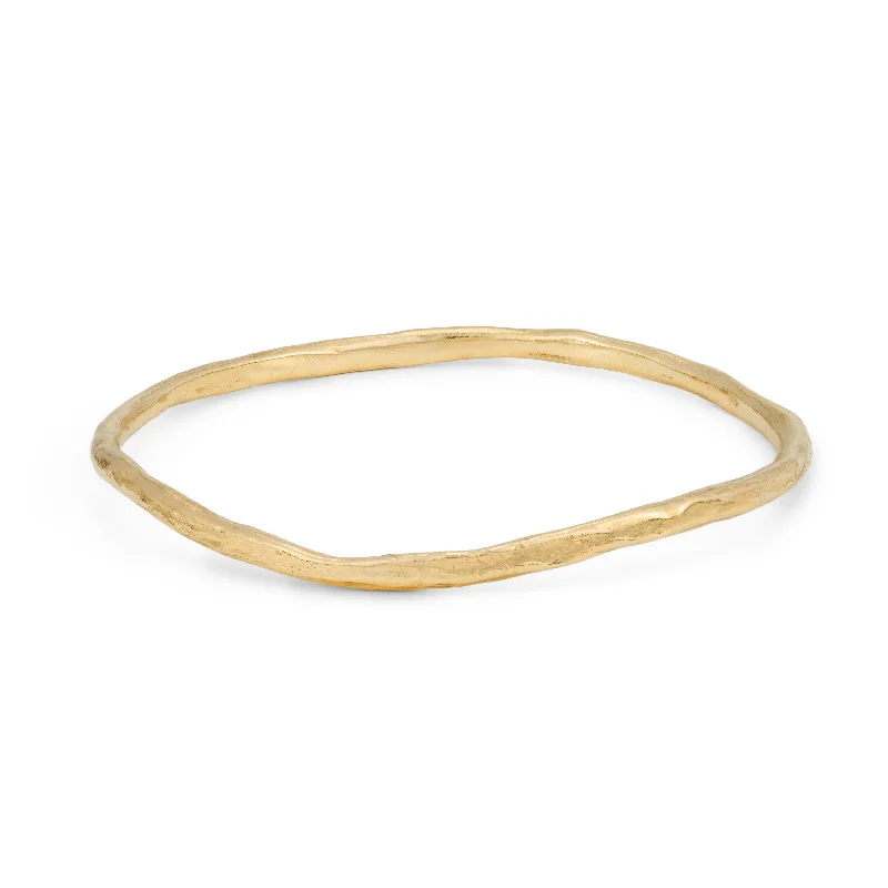 women’s bracelet sets-Rock Bangle 18ct Gold