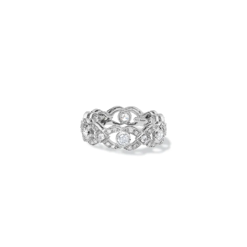 women’s chunky rings-Topkapi One Ring 18ct White Gold - Diamond