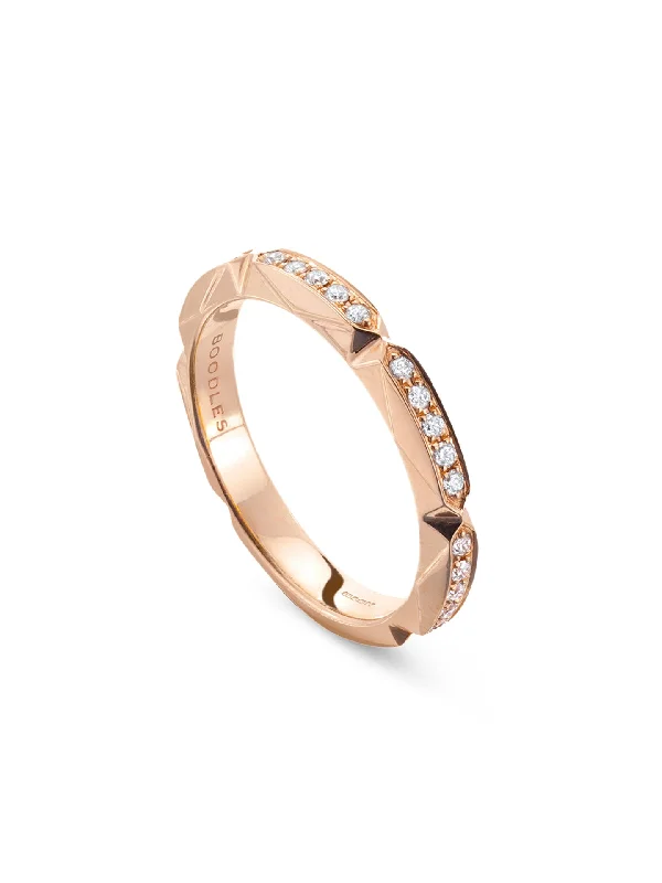 women’s sapphire engagement rings-Jazz Rose Gold Diamond Ring