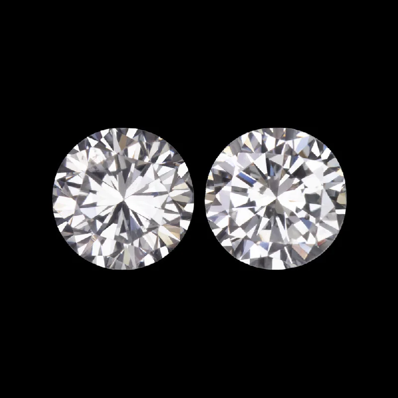 women’s everyday earrings-0.58ct NATURAL DIAMOND STUD EARRINGS H-I SI1 ROUND BRILLIANT CUT PAIR ACCENT