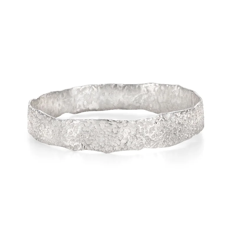 women’s infinity bracelets-Urchin Bangle Silver