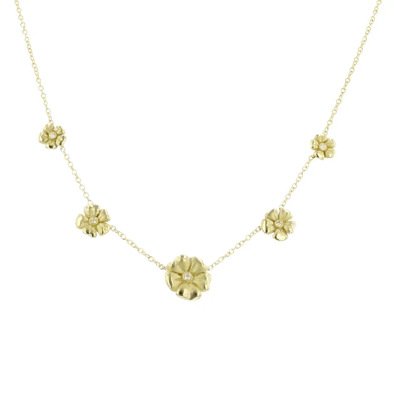 women’s luxury necklaces-Five Blossom Necklace