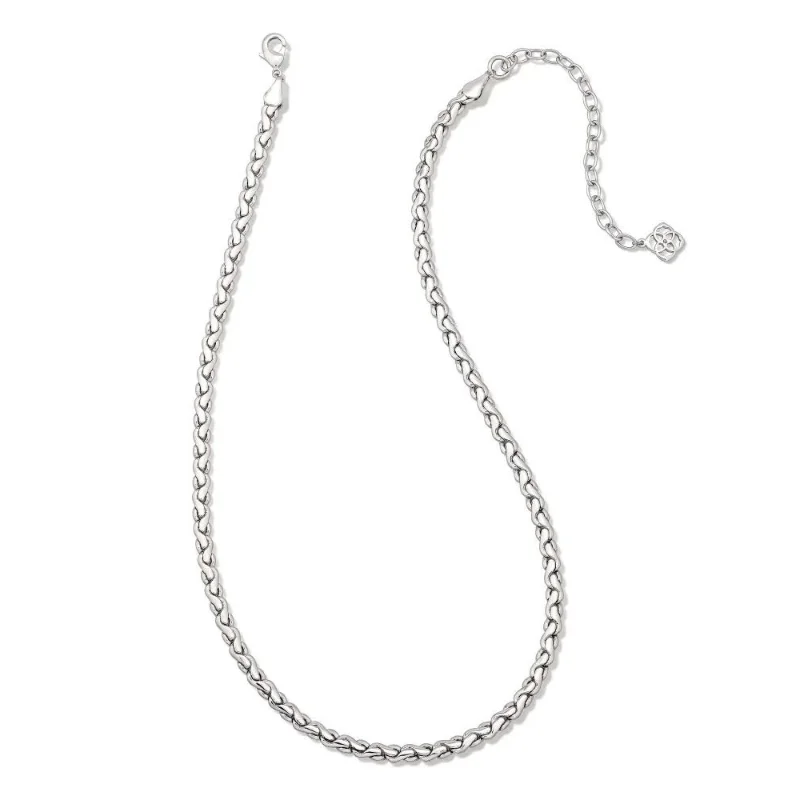 women’s open cuff bracelets-Kendra Scott | Brielle Chain Necklace in Silver