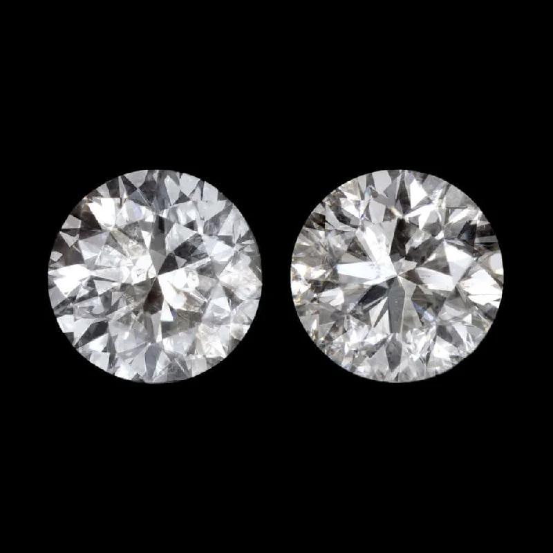 women’s double drop earrings-0.81c F-G NATURAL DIAMOND STUD EARRINGS EXCELLENT CUT ROUND BRILLIANT PAIR 3/4ct