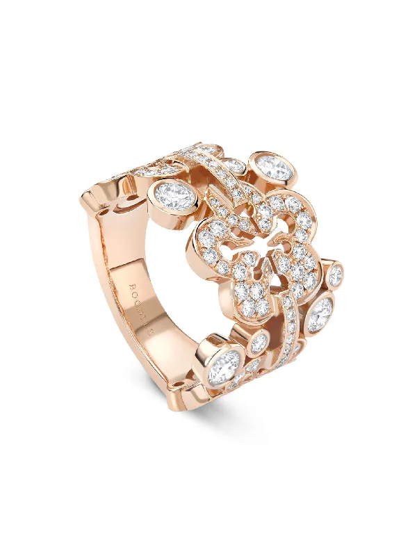 women’s minimalist engagement rings-Blossom Signature Rose Gold Diamond Ring