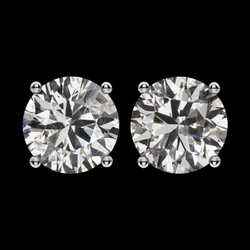 women’s diamond earrings-0.73ct VERY GOOD CUT NATURAL DIAMOND STUD EARRINGS ROUND CUT PAIR WHITE GOLD