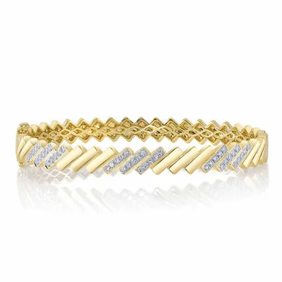 women’s lucky bracelets-0.59CT DIAMOND BANGLE