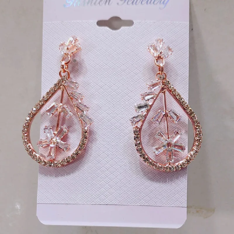 women’s rhinestone earrings-Tip Top Jewellers Crystal And Austrian Stone Dangler Earrings