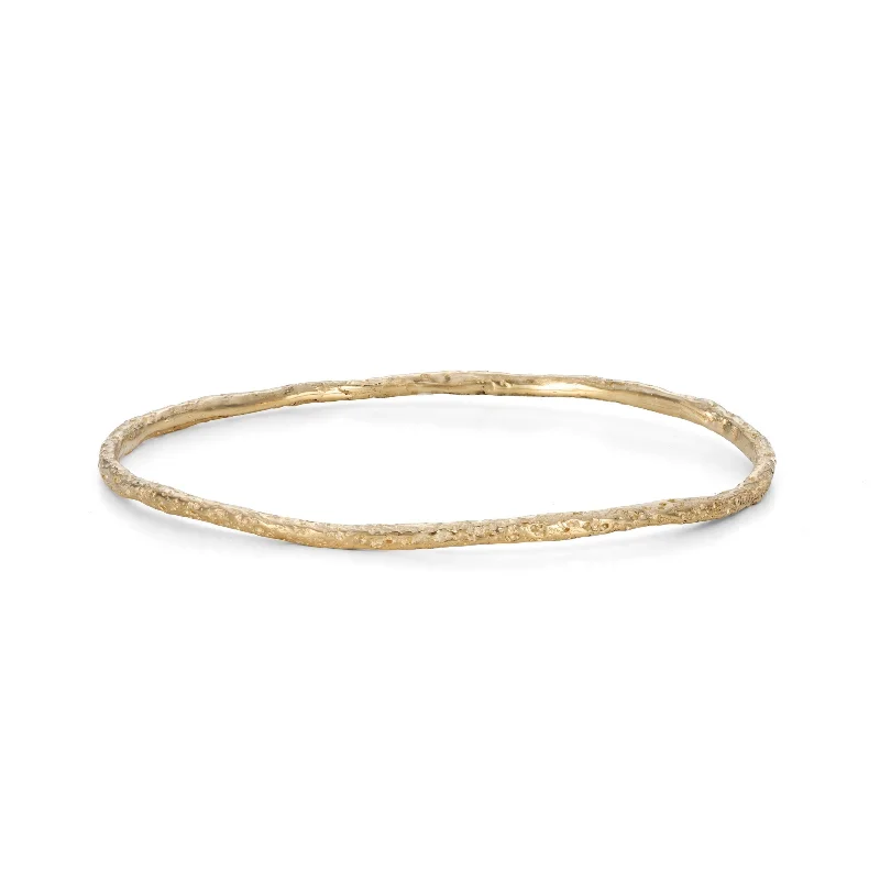 women’s stretch bracelets-Rounded Urchin Bangle 9ct Gold