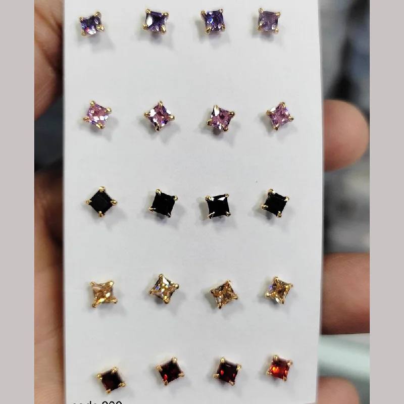 women’s gemstone stud earrings-Aamrapali Crystal Stone Stud Earrings