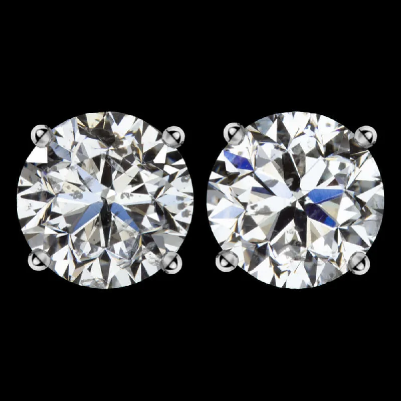 women’s multi-colored earrings-1.80ct VERY GOOD CUT DIAMOND STUD EARRINGS NATURAL ROUND BRILLIANT MATCHING PAIR