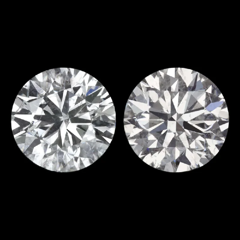 women’s gold dangle stud earrings-1.55ct D-E NATURAL DIAMOND STUD EARRINGS VERY GOOD CUT ROUND BRILLIANT CUT PAIR