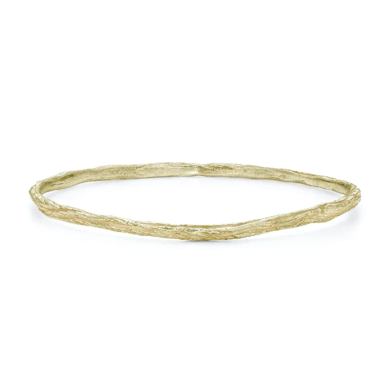 women’s pearl bracelets-Ripple Bangle 9ct Gold