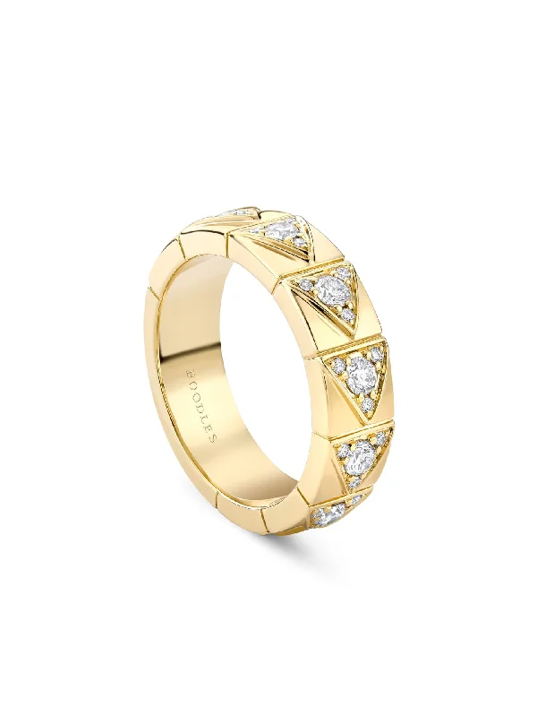 women’s platinum solitaire engagement rings-Be You Yellow Gold Diamond Ring