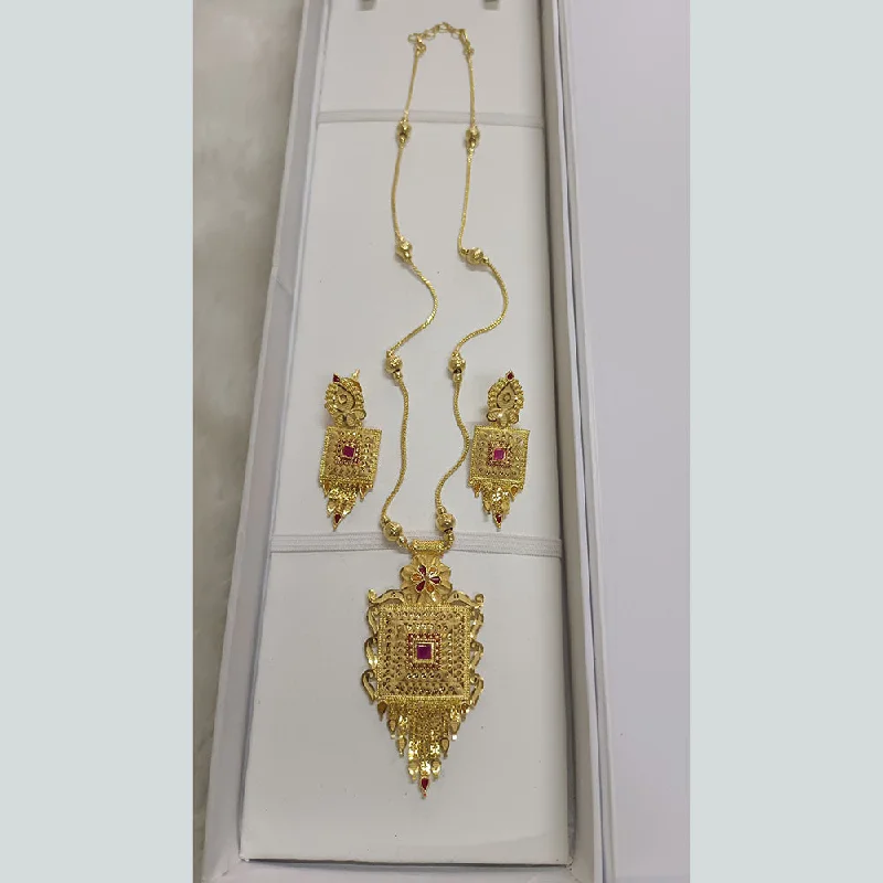 women’s diamond necklaces-Pari Art Jewellery Forming Long Necklace Set